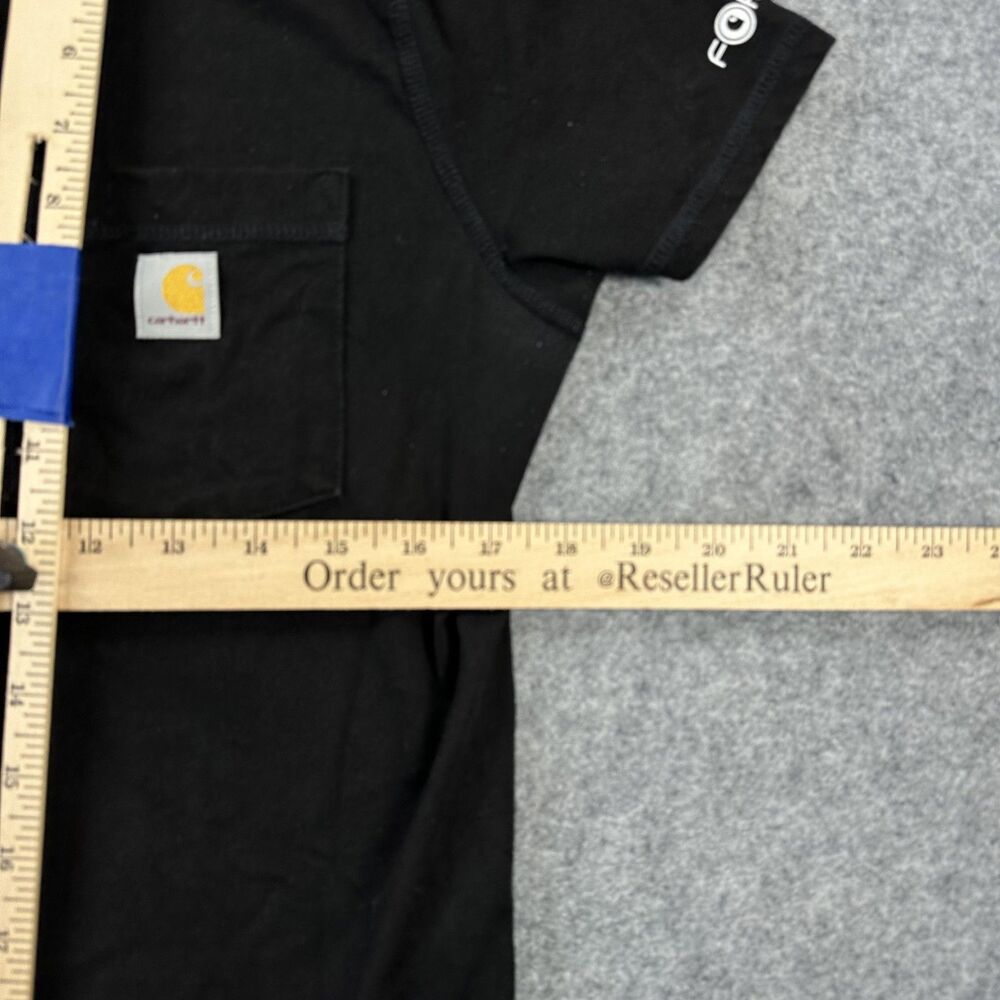 Carhartt Shirt Womens Small Black Force Pocket Logo Workwear Tee Short Sleeve - Picture 6 of 10